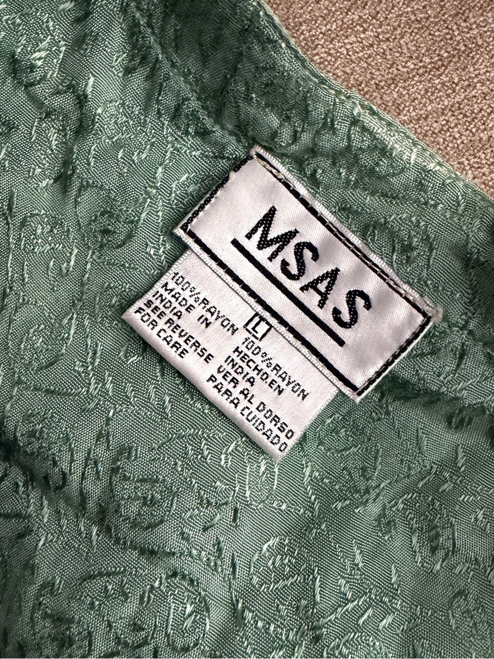SAS Vintage Embroidered Floral Lace Button-Front Camisole - Picture 6 of 6
